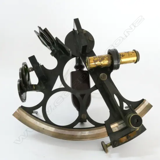 SEXTANT IN MAHOGANY CASE, MARKED ON THE ARC 'J. PARKES & SONS, LIVERPOOL' ...